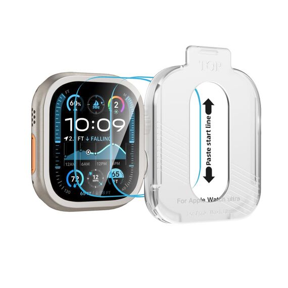 Tech-Protect Easy Set+ Tempered Glass 2-pack for Apple Watch Ultra 1/2 49mm - Clear | Techbox