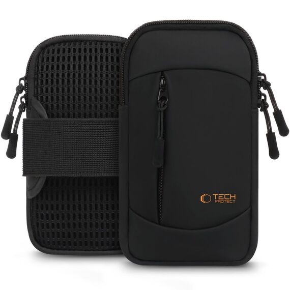 Tech-Protect M6 Universal Sport Armband - Black and Orange