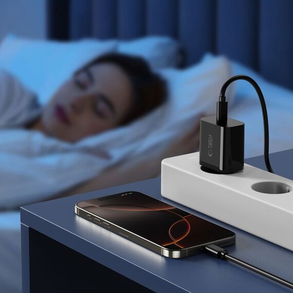 Tech-Protect NC20W USB-C 1-Port PD20W Wall Charger - Black
