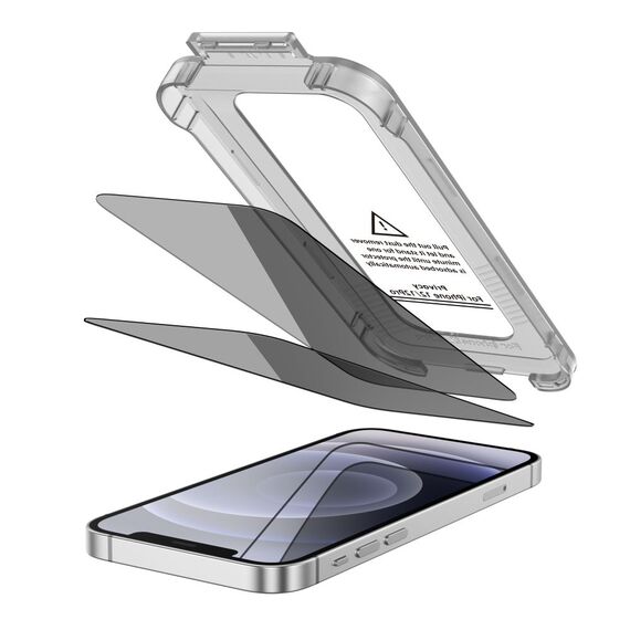Tech-Protect Quick Set Spy+ Privacy Glass 2-pack for iPhone 12 / 12 Pro