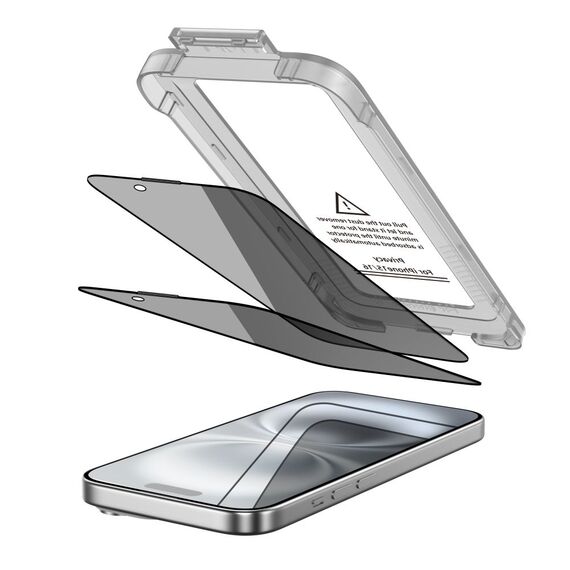 Tech-Protect Quick Set Spy+ Privacy Glass 2-pack for iPhone 15 / 16