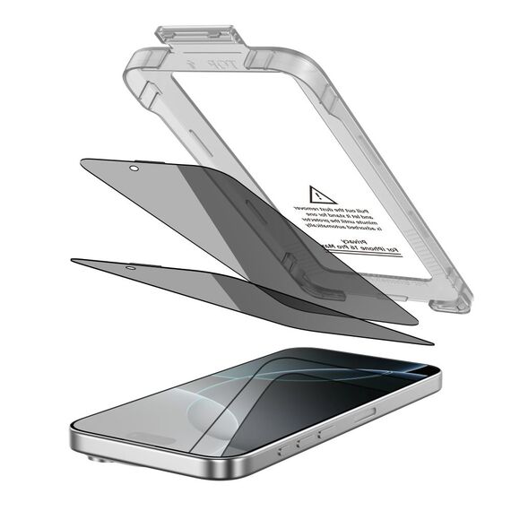 Tech-Protect Quick Set Spy+ Privacy Glass 2-pack for iPhone 16 Pro