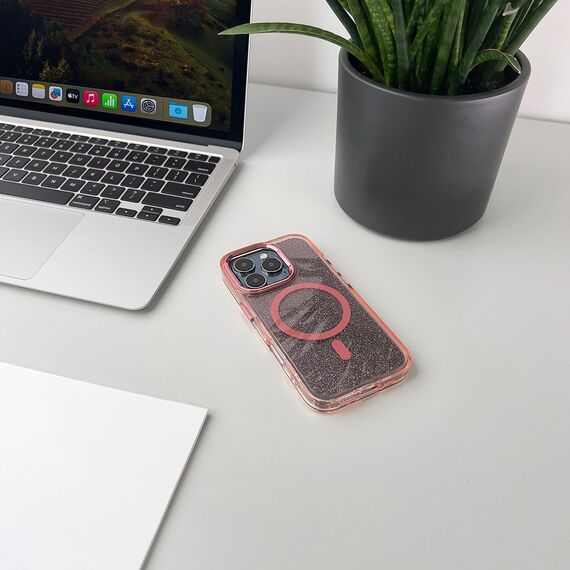 Glitter Case MagSafe Compatible for iPhone 17 Pro Max - Pink | Techbox