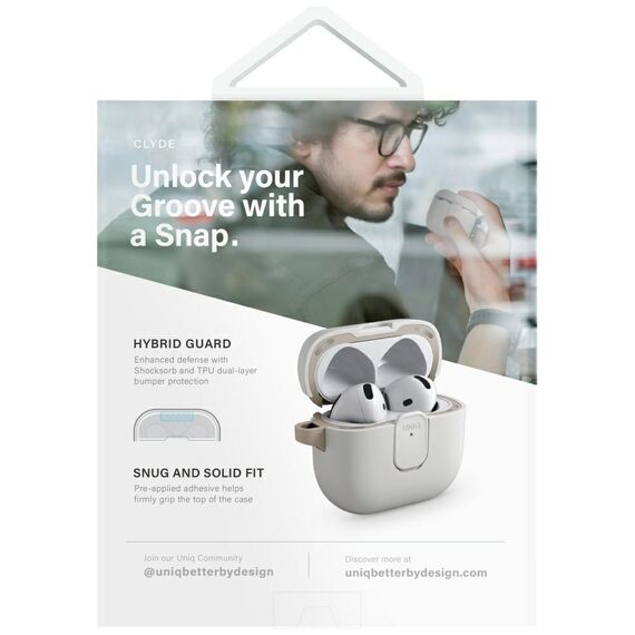Uniq Clyde Lock Case for AirPods 4 - Black | Techbox
