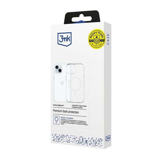 3mk Armor MagCase for iPhone 15 - transparent