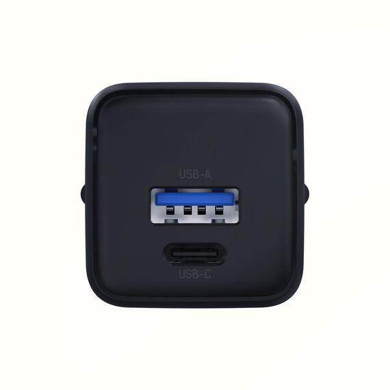 3mk Hyper GaN Charger 20W QC4+ PD PPS USB-C USB-A Wall Charger - Black