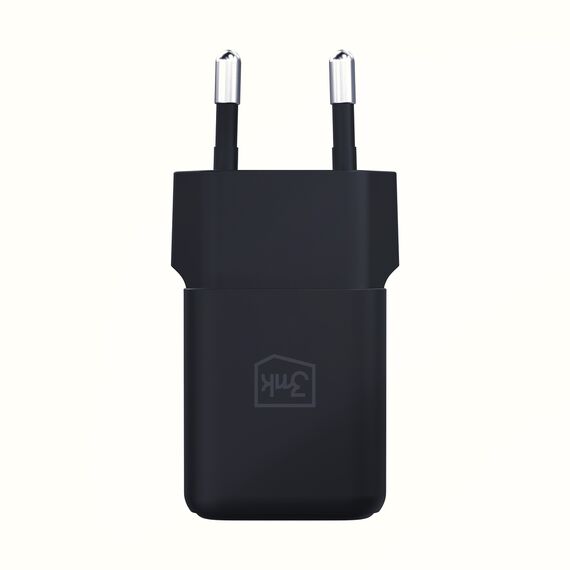 3mk Hyper GaN Charger 20W QC4+ PD PPS USB-C USB-A Wall Charger - Black