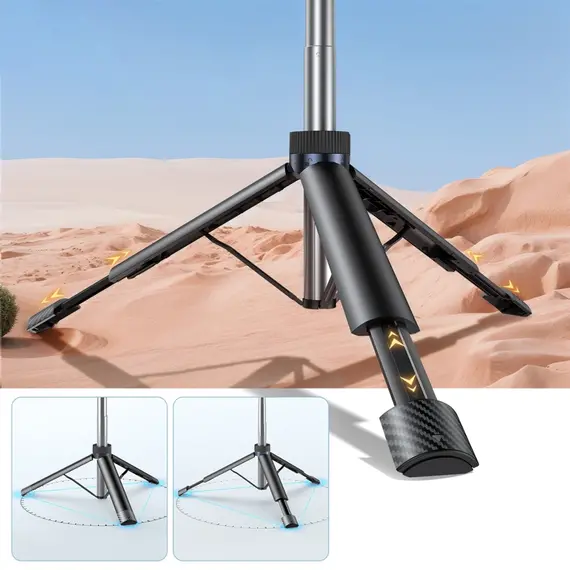 Selfie stick Wozinsky WC1Y70S teleskopowy tripod 1.7m z uchwytem na telefon - czarny