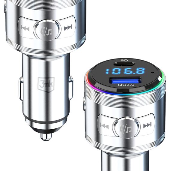 Transmitter 3in1 48W QC PD PPS USB-C USB-A 3mk Hyper Car Power Transmitter