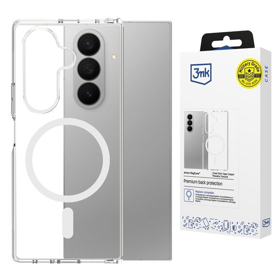 3mk Armor MagCase for Samsung Galaxy Z Fold 7 - Transparent