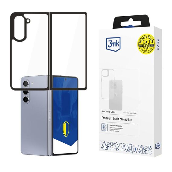 3mk Satin Armor Case+ for Samsung Galaxy Z Fold 5 - Transparent Black | Techbox