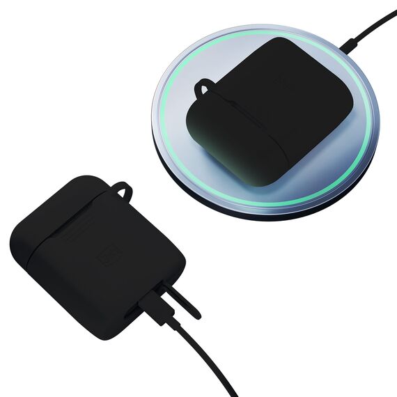 3mk Silicone AirPods Case for Apple AirPods 2 - Black | Techbox
