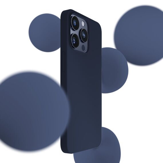 3mk Silicone Case for iPhone 15 Pro Max - Navy Blue - Uncategorized Cases (2) - Cases - Techbox