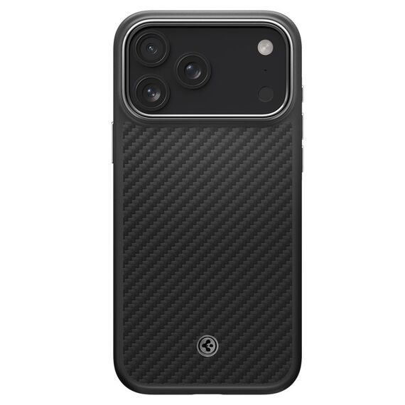 Spigen Enzo Aramid "T" MagSafe Case for iPhone 17 Pro - Black and Silver | Techbox