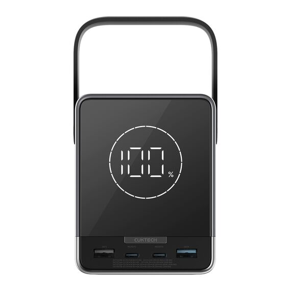 Cuktech Powerbank 300W 40000mAh with Wireless Charging 2x USB-C + 2x USB-A - Black - Travel Chargers - Smartphone Chargers - Techbox