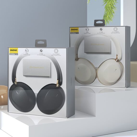 Dudao X22 Max Wireless On-Ear Bluetooth Headphones with ANC - Beige - Headsets - Speakers & Headphones - Techbox