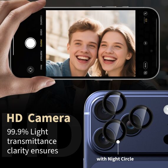 Tech-Protect Camring Fit+ Camera Cover for iPhone 14 Pro / Max / 15 Pro / Max / 16 Pro / Max / 17 Pro / Max - Clear | Techbox