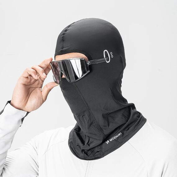 Wozinsky WKM-02B Balaclava Face Mask Motorcycle Bicycle Balaclava with Glasses Holes - Black - Bicycle - Sports & Fitness - Techbox