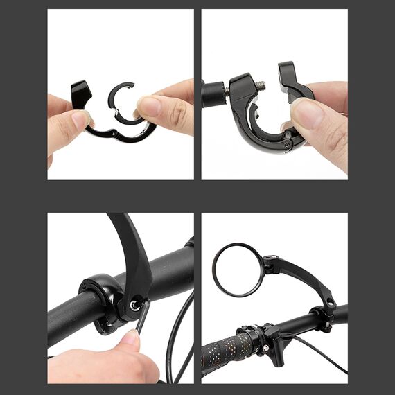 Wozinsky WLR-01I Rearview Left Bicycle Mirror - Black - Bicycle - Sports & Fitness - Techbox