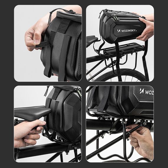 Wozinsky WSR-01B Bicycle Pannier for Trunk 9l - Black - Bicycle - Sports & Fitness - Techbox