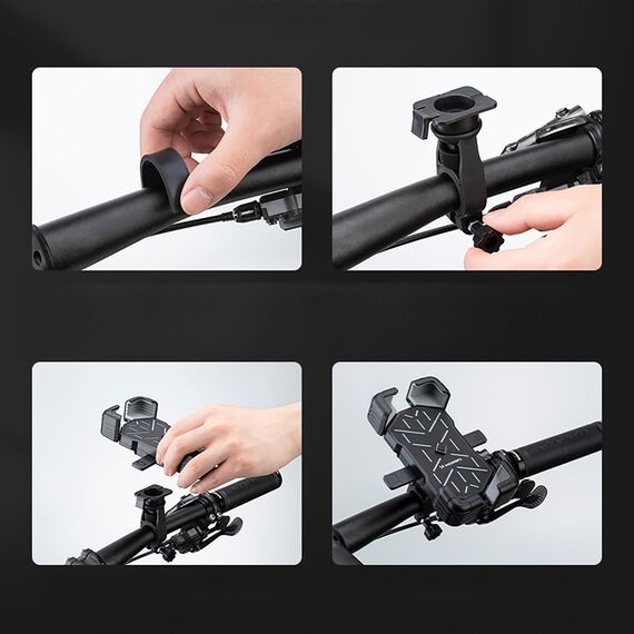 Wozinsky WUD-01B Handlebar Phone Holder for Bike - Black - Bicycle - Sports & Fitness - Techbox