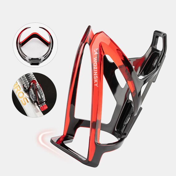 Wozinsky WUR-01BR Bike Bottle Holder Basket - Black and Red - Bicycle - Sports & Fitness - Techbox