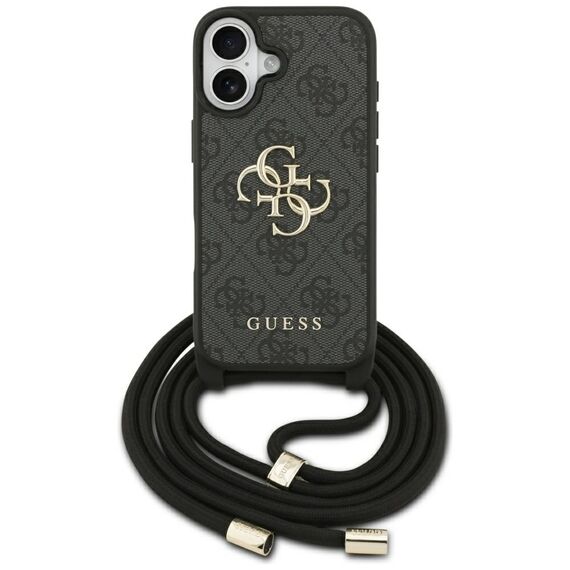 Guess 4G Big Logo Cord Stap Crossbody Case for iPhone 17 - Black - Uncategorized Cases (2) - Cases - Techbox