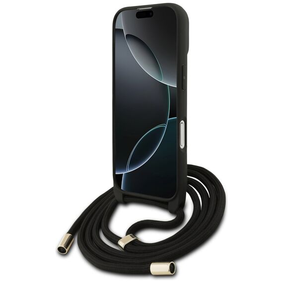Guess 4G Big Logo Cord Stap Crossbody Case for iPhone 17 - Black - Uncategorized Cases (2) - Cases - Techbox