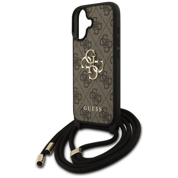 Guess 4G Big Logo Cord Stap Crossbody Case for iPhone 17 - Brown - Uncategorized Cases (2) - Cases - Techbox