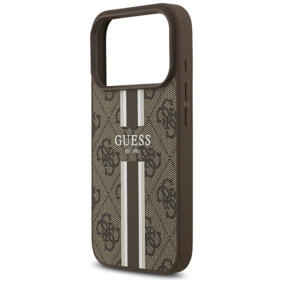 Guess 4G Printed Stripes MagSafe case for iPhone 17 Pro - brown - Uncategorized Cases (2) - Cases - Techbox
