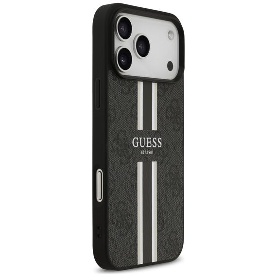 Guess 4G Printed Stripes MagSafe case for iPhone 17 Pro Max - black - Uncategorized Cases (2) - Cases - Techbox