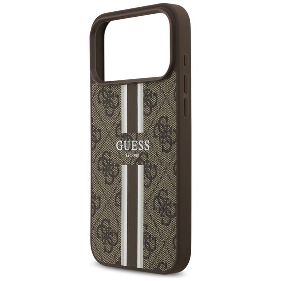 Guess 4G Printed Stripes MagSafe case for iPhone 17 Pro Max - brown - Uncategorized Cases (2) - Cases - Techbox