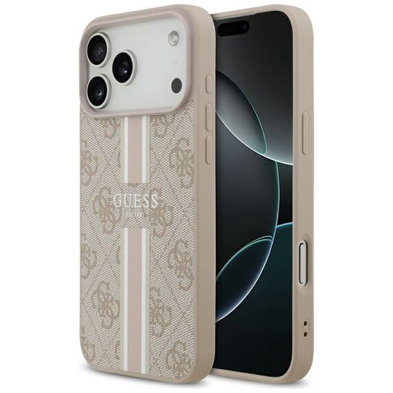 Guess 4G Printed Stripes MagSafe case for iPhone 17 Pro Max - pink - Uncategorized Cases (2) - Cases - Techbox