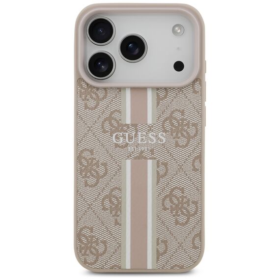 Guess 4G Printed Stripes MagSafe Case for iPhone 17 Pro - Pink - Uncategorized Cases (2) - Cases - Techbox
