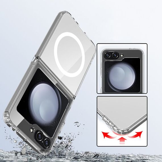 Tech-Protect FlexAir Hybrid MagSafe Case for Samsung Galaxy Z Flip 6 / 7 FE - Transparent - Uncategorized Cases (2) - Cases - Techbox