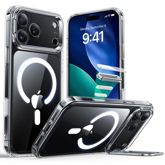 ESR Classic Hybrid Kickstand MagSafe Case for iPhone 17 Pro - Clear | Techbox