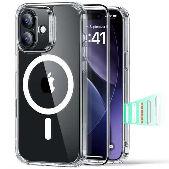 ESR Classic Hybrid MagSafe + Tempered Glass Set for iPhone 17 - Clear | Techbox