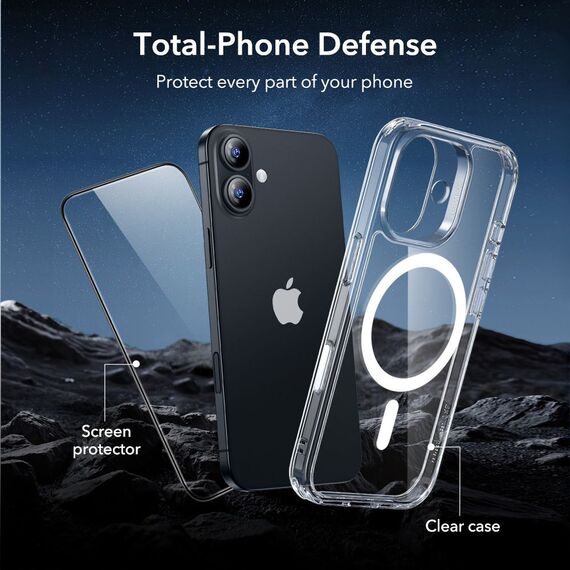 ESR Classic Hybrid MagSafe + Tempered Glass Set for iPhone 17 - Clear | Techbox