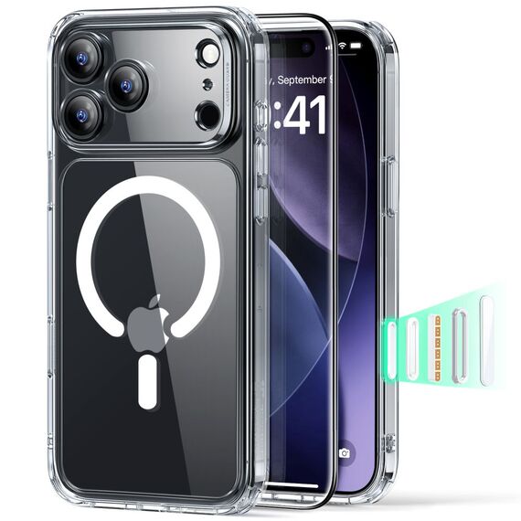 ESR Classic Hybrid MagSafe + Tempered Glass Set for iPhone 17 Pro - Clear | Techbox