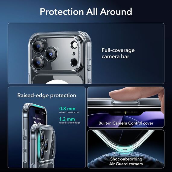 ESR Classic Hybrid MagSafe + Tempered Glass Set for iPhone 17 Pro - Clear | Techbox