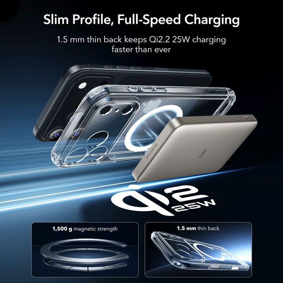 ESR Classic Hybrid MagSafe + Tempered Glass Set for iPhone 17 Pro Max - Clear | Techbox
