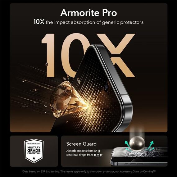ESR UltraFit Armorite Pro Tempered Glass for iPhone 16 Pro / 17 - Transparent | Techbox