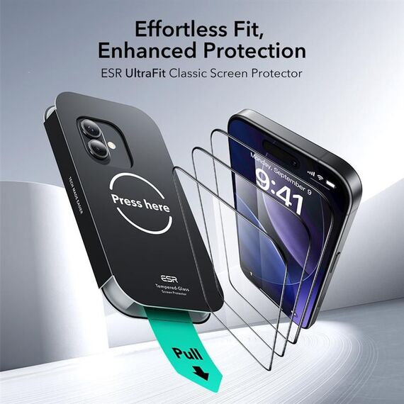 ESR UltraFit Tempered Glass 2-pack for iPhone 16 Pro / 17 - transparent | Techbox