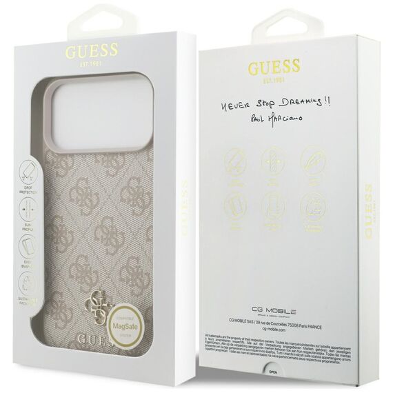 Guess 4G Small 4G and Classic MagSafe case for iPhone 17 Pro Max - pink | Techbox