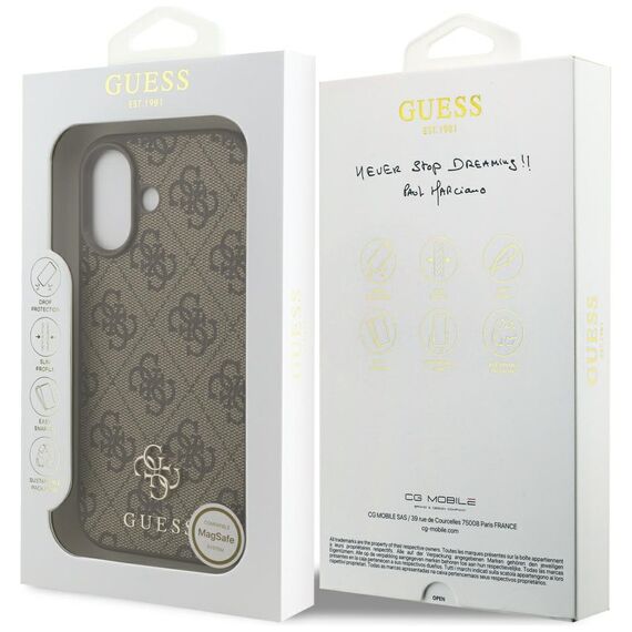 Guess 4G Small Classic Logo MagSafe Case for iPhone 17 - Brown - Uncategorized Cases (2) - Cases - Techbox