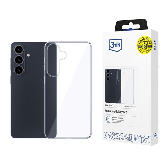 3mk Clear Case for Samsung Galaxy S26 - transparent