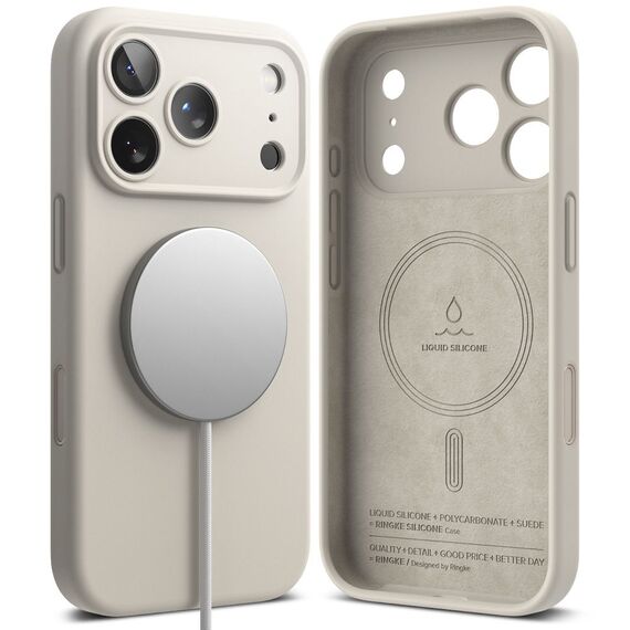 Ringke Silicone Magnetic MagSafe Case for iPhone 17 Pro - Beige | Techbox
