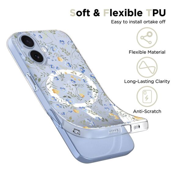 Tech-Protect FlexAir MagSafe Case for iPhone 17 - Daisies with Leaves | Techbox