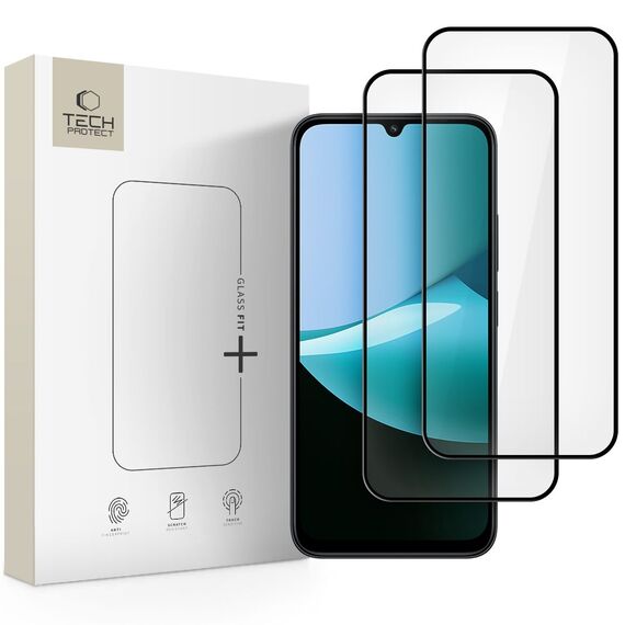 Tech-Protect Glass Fit+ 2-pack tempered glass Xiaomi Redmi 15C / Poco C85 - black - Xiaomi - Screen & Camera Protection - Techbox
