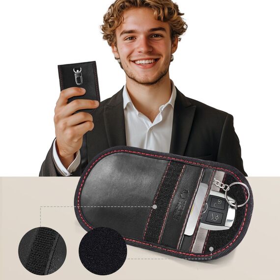 Tech-Protect KLR100 RFID Case - Black and Red